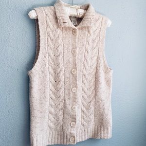 L.L. Bean, Sweater Vest, Medium, Cream Color